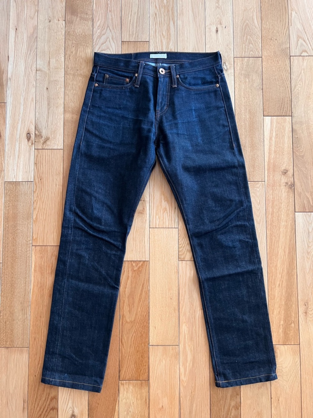 Unbranded Brand Mens‎ 14.5oz Selvedge Dark Wash Jeans Tapered UB201 Size 30x30